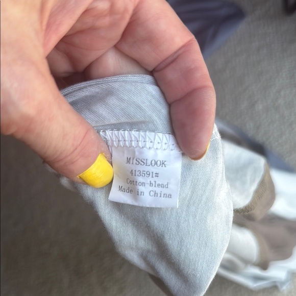 MISSLOOK Gray Short Sleeve Crew Neck Maxi Dress - Picture 4 of 4